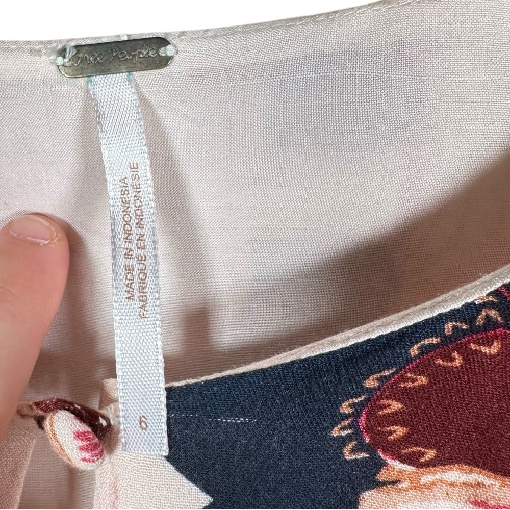 FREE PEOPLE Ossie Vibes Bell Sleeves Print Tunic Dress in Ivory - Picture 11 of 13